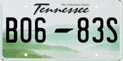 TN license plate B0683S