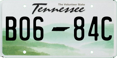TN license plate B0684C