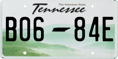 TN license plate B0684E