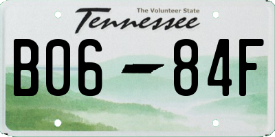 TN license plate B0684F