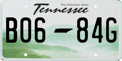TN license plate B0684G