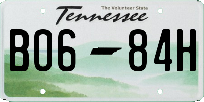 TN license plate B0684H