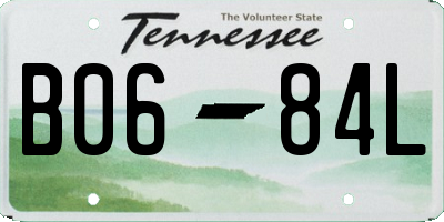 TN license plate B0684L
