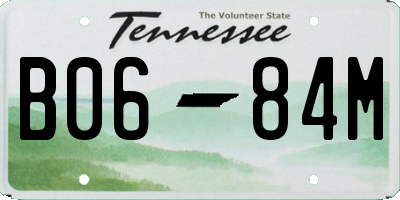 TN license plate B0684M