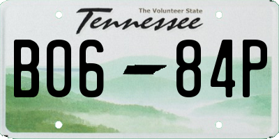 TN license plate B0684P