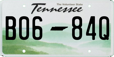 TN license plate B0684Q