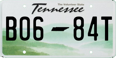 TN license plate B0684T