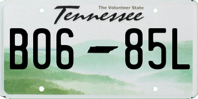 TN license plate B0685L