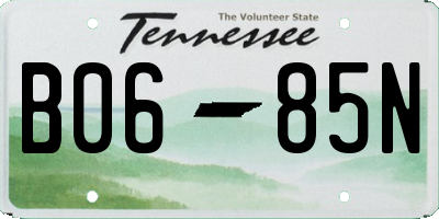 TN license plate B0685N