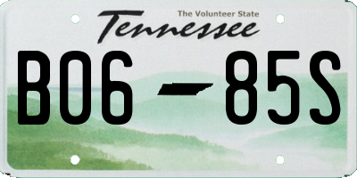 TN license plate B0685S