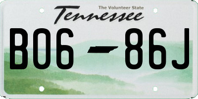 TN license plate B0686J