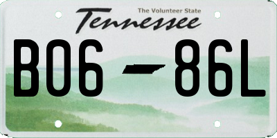 TN license plate B0686L