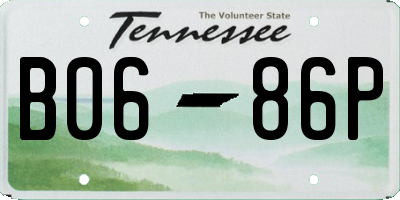 TN license plate B0686P