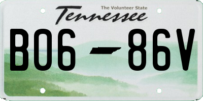TN license plate B0686V