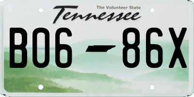 TN license plate B0686X