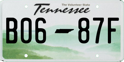 TN license plate B0687F