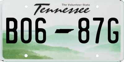 TN license plate B0687G