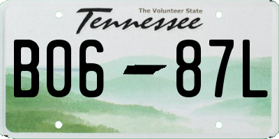 TN license plate B0687L