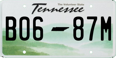 TN license plate B0687M