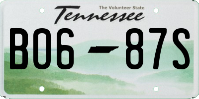 TN license plate B0687S