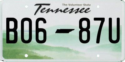 TN license plate B0687U