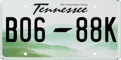 TN license plate B0688K