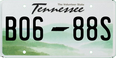 TN license plate B0688S
