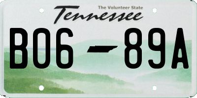 TN license plate B0689A