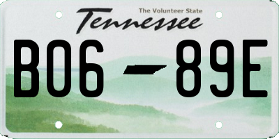 TN license plate B0689E