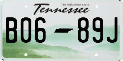 TN license plate B0689J