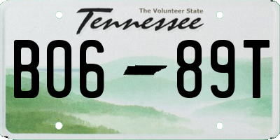 TN license plate B0689T