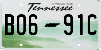 TN license plate B0691C
