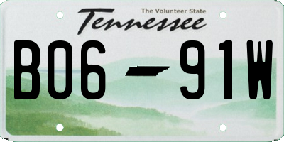 TN license plate B0691W