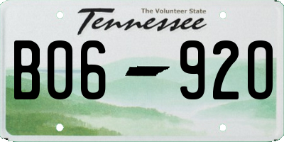 TN license plate B0692O