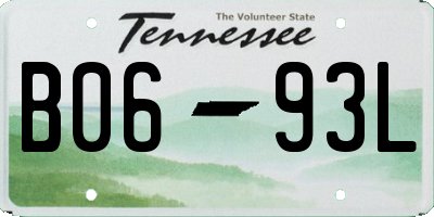 TN license plate B0693L