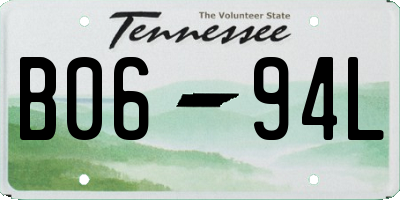 TN license plate B0694L