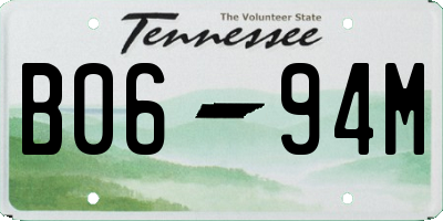 TN license plate B0694M