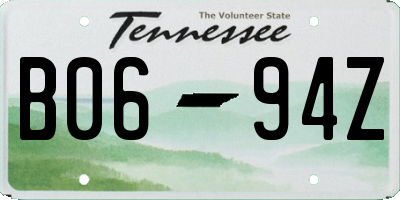 TN license plate B0694Z