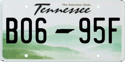TN license plate B0695F