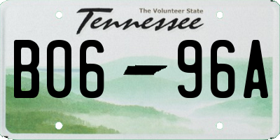 TN license plate B0696A