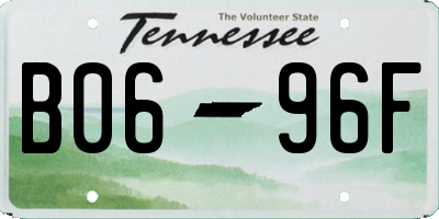 TN license plate B0696F