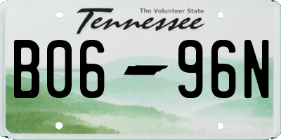 TN license plate B0696N