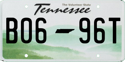 TN license plate B0696T