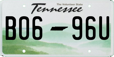 TN license plate B0696U