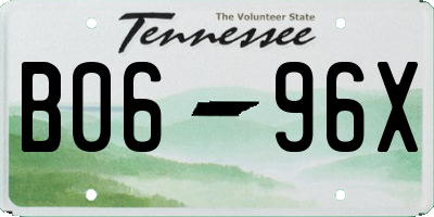TN license plate B0696X