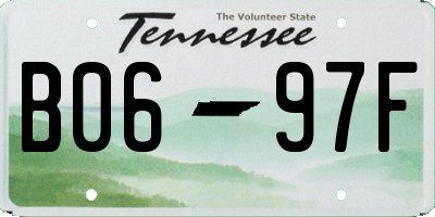 TN license plate B0697F