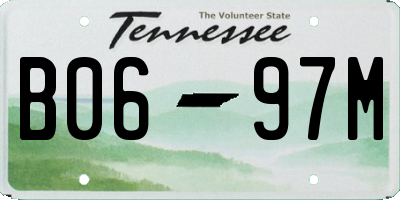 TN license plate B0697M
