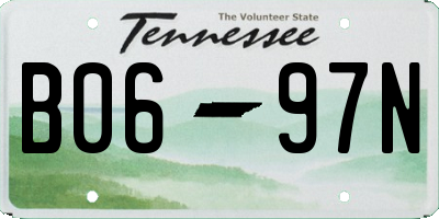 TN license plate B0697N