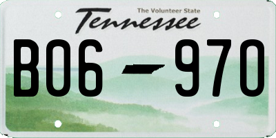 TN license plate B0697O