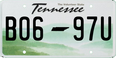 TN license plate B0697U